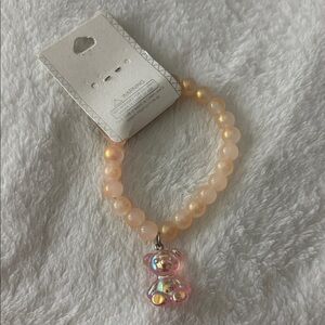 Iridescent Bear Charm Bracelet